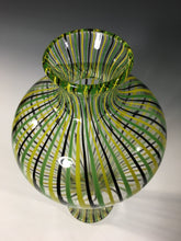Load image into Gallery viewer, Yellow Black Green Vertigo Vase