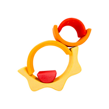 Load image into Gallery viewer, **Pre-order (Ships in 1-2 Weeks)**5-Piece Stained Mini Wooden Sun Rainbow Stacker