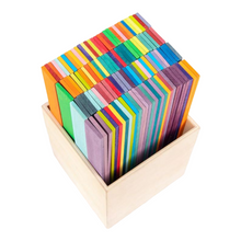 Load image into Gallery viewer, **Pre-order (Ships in 1-2 Weeks)**120-Piece Stained Wooden Leonardo Building Sticks – Da Vinci’s Bridge STEM Set