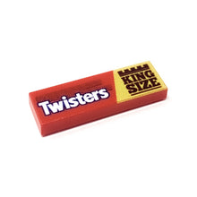 Load image into Gallery viewer, Twisters Candy (King Size) - Custom Printed 1x3 Tile made using LEGO part - B3 Customs