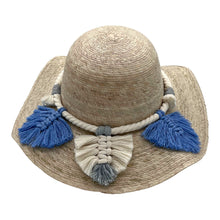 Load image into Gallery viewer, Floppy Palm Hat- Leaves Macrame Band
