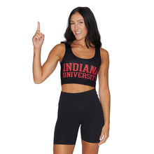 Load image into Gallery viewer, Indiana Hoosiers Black Crop Top