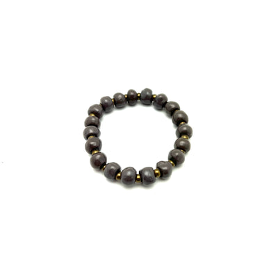 Simple Ceramic Bracelet- Gray Earth