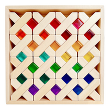 Load image into Gallery viewer, **Pre-order (Ships in 2-3 Weeks)**80 Pcs Combination Set with 32 X-Shape Blocks and 48 Lucite Cubes