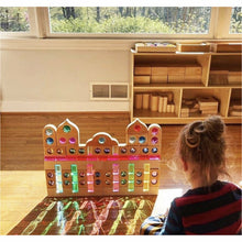 Load image into Gallery viewer, **Pre-order (Ships in 2-3 Weeks)**64 Pcs Rainbow Stones &amp; 6 Interlocking Slats Set with Storage Tray