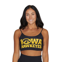 Load image into Gallery viewer, Iowa Hawkeyes Black Spaghetti Tank