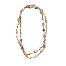 Load image into Gallery viewer, Haitian Signature Necklace- Pastels with Cereal Box Beads look
