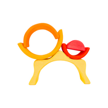 Load image into Gallery viewer, **Pre-order (Ships in 1-2 Weeks)**5-Piece Stained Mini Wooden Sun Rainbow Stacker