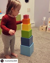 Load image into Gallery viewer, **Pre-order (Ships in 2-3 Weeks)**6-Piece Pastel/Macaron Wooden Nesting Box Set