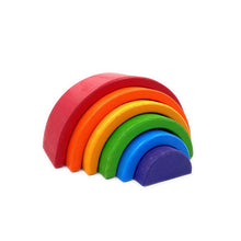 Load image into Gallery viewer, **Pre-order (Ships in 2-3 Weeks)**6 Pcs Small Rainbow Stacking Blocks in Primary Colors
