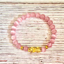 Load image into Gallery viewer, Pink Cat Eye Pixiu Bracelet