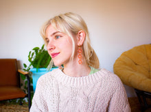 Load image into Gallery viewer, Summer Flower Acrylic Dangle Earrings