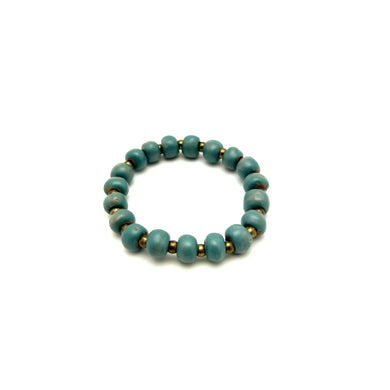 Simple Ceramic Bracelet- Satin Blue