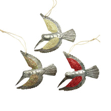 Load image into Gallery viewer, Glitter Hummingbird Ornament
