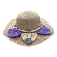 Load image into Gallery viewer, Floppy Palm Hat- Leaves Macrame Band