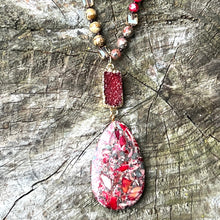 Load image into Gallery viewer, Red Imperial Jasper Passion &amp; Protection Necklace