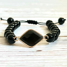 Load image into Gallery viewer, Black Onyx Strength Magnifier Bracelet