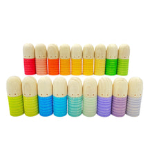 Load image into Gallery viewer, 18 Pcs STAINED Wooden Brots Set