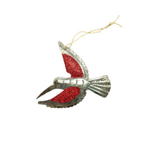 Load image into Gallery viewer, Glitter Hummingbird Ornament
