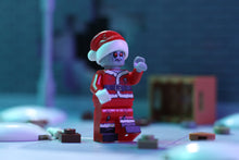 Load image into Gallery viewer, Zombie Santa Minifig made using LEGO parts - B3 Customs