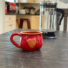 Load image into Gallery viewer, Calliope Heart Mug - Ladybug Red