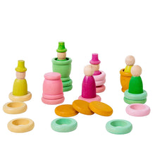 Load image into Gallery viewer, **Pre-order (Ships in 2-3 Weeks)**108-Piece Four Seasons Nins Wooden Peg People Set – Nature-Inspired Montessori Play