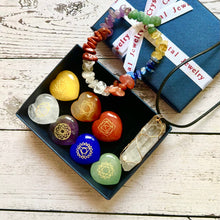 Load image into Gallery viewer, 7 Chakra Healing Hearts Crystal Box