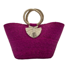 Load image into Gallery viewer, Woven Palm Beach Tote