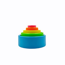 Load image into Gallery viewer, 5 Pcs Wooden Stacking Nesting Cup Bowl Set in Pastel/Macaron Color