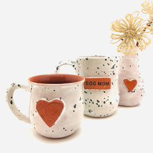 Load image into Gallery viewer, Calliope Heart Mug - Speckled White
