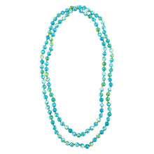 Load image into Gallery viewer, Immeasurable Ocean jade Blue Knotted Necklace