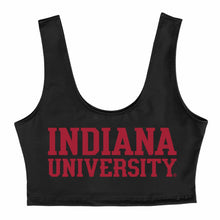 Load image into Gallery viewer, Indiana Hoosiers Black Crop Top