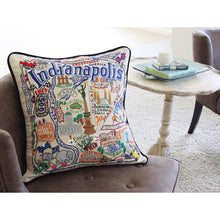 Load image into Gallery viewer, Indianapolis Hand-Embroidered Pillow