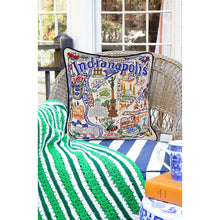 Load image into Gallery viewer, Indianapolis Hand-Embroidered Pillow