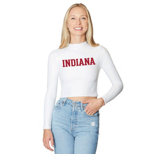 Load image into Gallery viewer, Indiana Hoosiers White Mock Neck Top