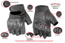 Load image into Gallery viewer, ForceGuard Men's  leather Fingerless gloves