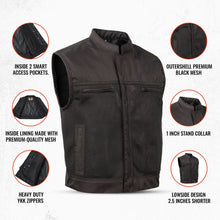 Load image into Gallery viewer, Blaze Lowcut Men's Motorcycle Mesh Vest