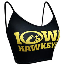 Load image into Gallery viewer, Iowa Hawkeyes Black Spaghetti Tank