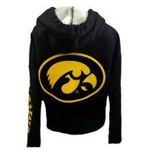 Load image into Gallery viewer, Iowa Hawkeyes Varsity Furry Hoodie