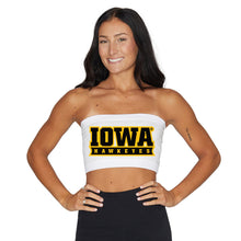 Load image into Gallery viewer, Iowa Hawkeyes White Bandeau Top