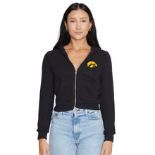 Load image into Gallery viewer, Iowa Hawkeyes Knit Waffle Knit Zip Up Hoodie