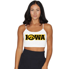 Load image into Gallery viewer, Iowa Hawkeyes White Spaghetti Tank
