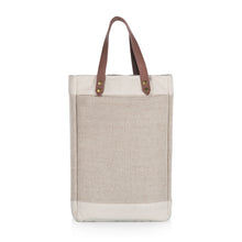 Load image into Gallery viewer, Pinot Jute 2 Bottle Insulated Wine Bag