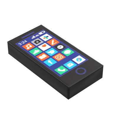 Custom LEGO Phone Tile – 1x2 Printed by B3 Customs