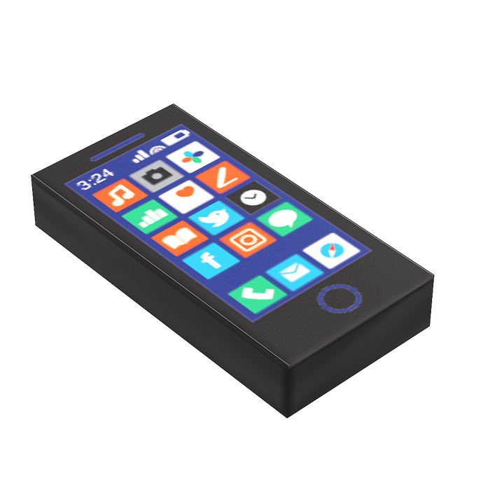 Custom LEGO Phone Tile – 1x2 Printed by B3 Customs