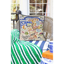 Load image into Gallery viewer, Israel Hand-Embroidered Pillow