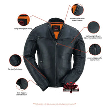 Load image into Gallery viewer, Men&#39;s Lightweight Drum Dyed Naked Lambskin Jacket - Black