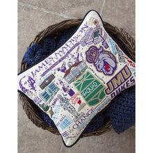 Load image into Gallery viewer, James Madison University Collegiate Embroidered Pillow by CatStudio