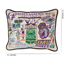 Load image into Gallery viewer, James Madison University Collegiate Embroidered Pillow by CatStudio