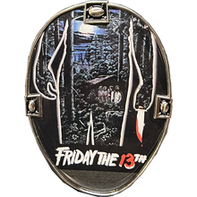 Load image into Gallery viewer, EL11-005 Jason Voorhees Challenge Coin Friday the 13th Movie Poster